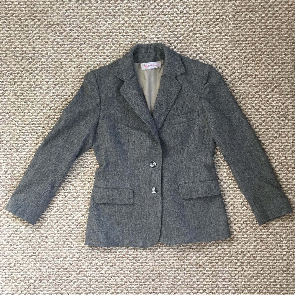 Evan Picone vintage gray wool blazer